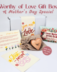 Worthy of Love Gift Box: A Mother's Day Special - Wooden heart from Holy Land gift set