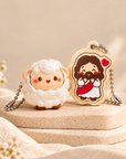 Jesus & Sheepy Clicker Keychain