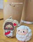 Jesus & Sheepy Clicker Keychain