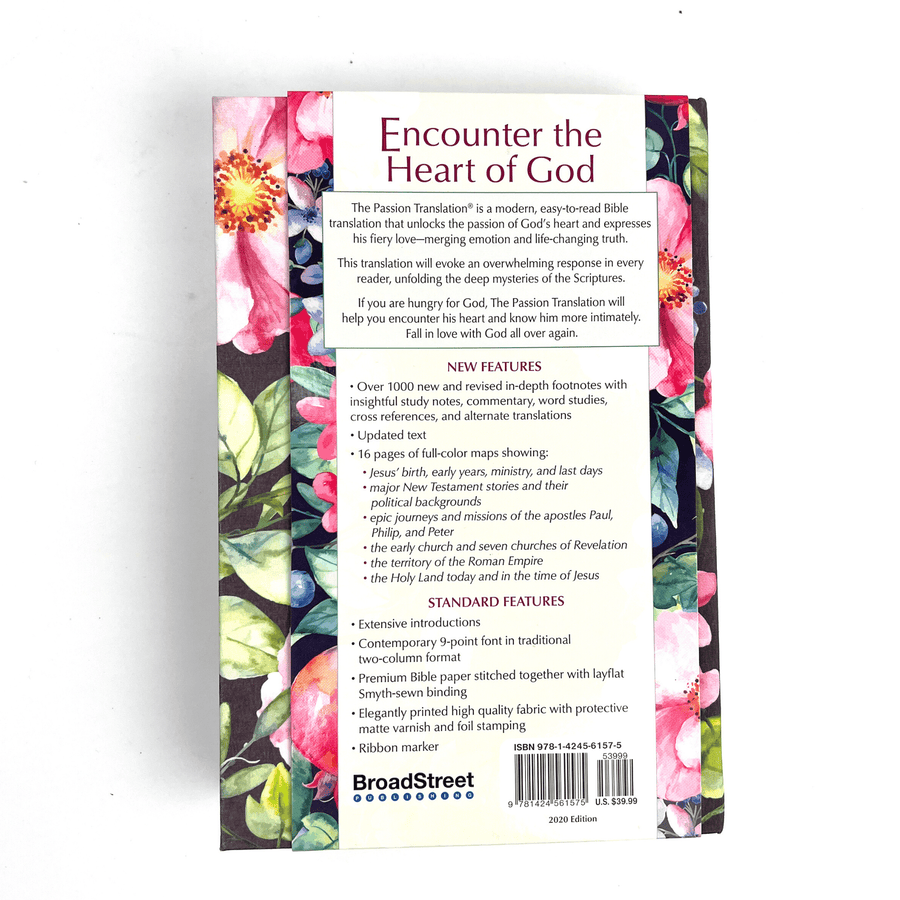 The Passion Translation Bible 2020 Edition Floral Hardbound