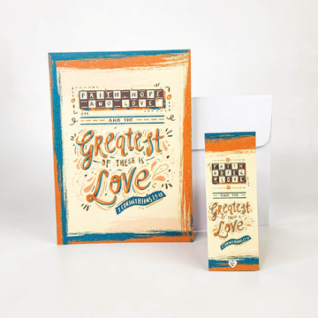 Greatest is Love Gift Card + Small Bookmark