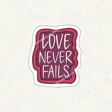 Love Never Fails Decal Sticker