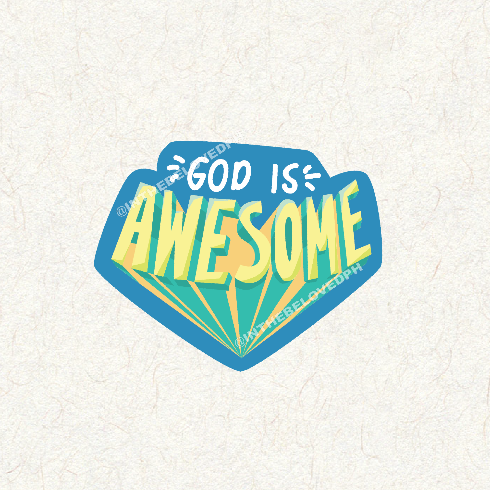 God is Awesome Decal Sticker – In The Beloved