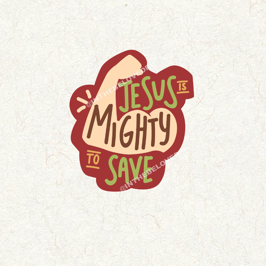 Jesus is Mighty To Save Decal Sticker