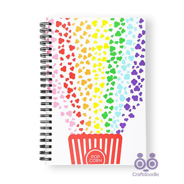 Rainbow Popcorn A5 Notebook